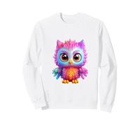Adorable Colorful Rainbow Owl Cute Bird Design Sweatshirt