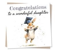 Adorable Congratulations Card For Daughter - Graduation, Exams, Celebrations - Rabbit, Wonderful - Humorous and Heartfelt - From Parents