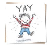 Adorable Congratulations Card for Man - Celebration, Yay, Joy, Pride - Exams, Travel, Marriage, Birthday - for Nephew, Daughter, Friend, Bestie, Loved One, Dad, Uncle, Men, Colleague