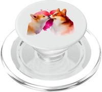 Adorable Corgi Couple Love Watercolor Dog Art PopSockets PopGrip for MagSafe