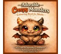 Adorable Creepy Monsters Colouring Book for Adults: 45 Cute & Spooky Creatures for Relaxation, Stress Relief, and Creative Fun