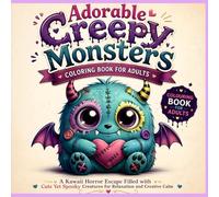 Adorable Creepy Monsters Colouring Book For Adults: A Kawaii Horror Escape Filled with Cute Yet Spooky Creatures Fore Relaxation and Creative Calm