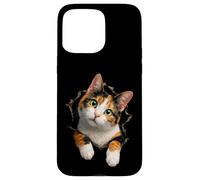 Adorable Curious Calico Cat Artwork Calico Cat Owners Case for iPhone 15 Pro Max