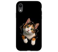 Adorable Curious Calico Cat Artwork Calico Cat Owners Case for iPhone XR