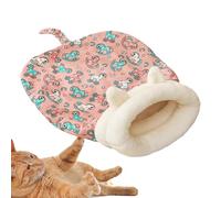 Adorable Cute Design Cat Sleeping Bag, Soft Cat Cave Bed, Comfortable Cat Hideaway, Decorative Pet Snuggle Sack 55 x 45 cm for Cats, Indoor, Home, Cold Weather, Blue, Pink, Gray, Blue Green Colour