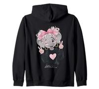 Adorable Cute Koala Funny Character with Peace Sign Design Zip Hoodie