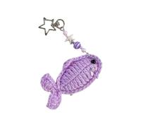 Adorable Detail Crochet Keychain Phone Chain Handmade Electronics Add Fun Protection Fish Phone Strap, フリーサイズ