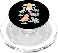 Adorable Dinosaurs UFO Beam Up Kawaii Pastel PopSockets PopGrip for MagSafe