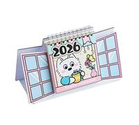 Adorable Dog 2026 Standing Calendar Desk Planner with Monthly Pages & Desktop Decor for Home Christmas Dog Lover