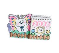 Adorable Dog 2026 Standing Calendar Desk Planner with Monthly Pages & Desktop Decor for Home Monthly Schedule Planner