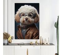 Adorable Dog Tempered Glass Wall Art