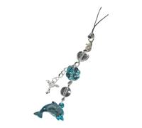Adorable dolphin shaped cell phone strap. Features four leaf clover Lightweight and durable seasonal clover Mobile Phone Strap Trendy accessory