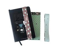 Adorable Dot Bear Themed a 7 Elastic Notebook Band Binder Strap Adjustable with Elastic Structure for Page Holding Use Diary Strap