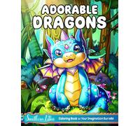 Adorable Dragons Coloring Book: Coloring Book of Beautiful Dragon Illustrations With Cute and Lovable Styles, Fantasy Animal Drawings for Adults and Teens to Color, Relieve Anxiety and Relax