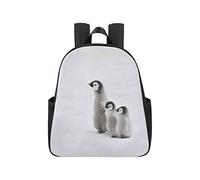 Adorable Emperor Penguin Family Running Backpack 12.40x5.12x14.17inch Teen Backpack Multipurpose Casual College Backpack Business Travel School,Office