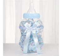 Adorable Feeder Style Candy Bottle, Ideal for Newborn Baptism, Boy Girl s (35 * 18 Blue)