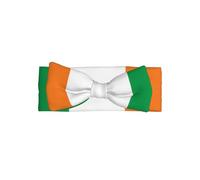 Adorable Flag of Ivory Coast Print Baby Bow Headband â€“ Soft, Stretchy, and Skin-Friendly for Newborns and Toddlers