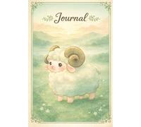 Adorable Fluffy Sheep Notebook: 120 Page Lined Journal with Pastel Meadow & Kawaii Ram Cover, Cute Animal Diary for Girls Teens Women