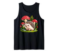Adorable Forest Hedgehog Mushroom Scene Tank Top