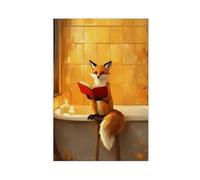Adorable Fox Decor Canvas Poster Bedroom Decor Landscape Office Room Decor Gift 20" L X 30" W