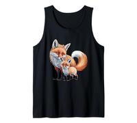 Adorable Fox Family Parent and Kit Bond Tank Top