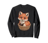 Adorable Fox In Basket Kawaii Animal Sweatshirt