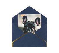 Adorable French Bulldog Print Greeting Card Paper, Half Fold To Cards For Birthday, Wedding, Party.