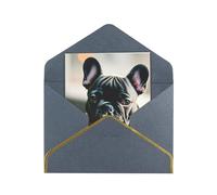 Adorable French Bulldog Print Greeting Card Paper, Half Fold To Cards For Birthday, Wedding, Party.