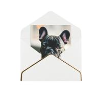 Adorable French Bulldog Print Greeting Card Paper, Half Fold To Cards For Birthday, Wedding, Party.