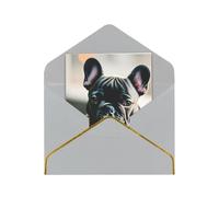 Adorable French Bulldog Print Greeting Card Paper, Half Fold To Cards For Birthday, Wedding, Party.