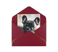 Adorable French Bulldog Print Greeting Card Paper, Half Fold To Cards For Birthday, Wedding, Party.