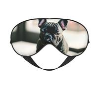 Adorable French Bulldog Print Sleep Eye Mask - Light Blocking for Deep Sleep Home Travel Use Ultra Soft