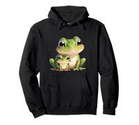 Adorable Frog Family Big Eyed Amphibians Pullover Hoodie