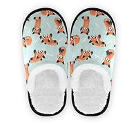Adorable Funny Dinosaurs House Slippers Non Slip Cotton Slippers Comfy Spa Slippers Bedroom Home Hotel Travel M for Men Women, Cute Red Panda, Medium