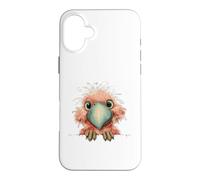 Adorable Galah Cockatoo Peeking Bird Design Case for iPhone 16 Plus