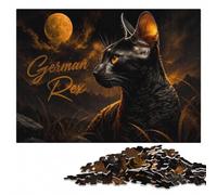 Adorable German Rex Wooden Jigsaw 500 Pieces, Adult Puzzle | Puzzle for Adults: indoor weekend activity at your own pace.