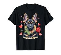 Adorable German Shepherd Lover Romantic Valentine Dog T-Shirt
