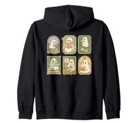 Adorable Ghost Reading Lost In Chapters Zip Hoodie