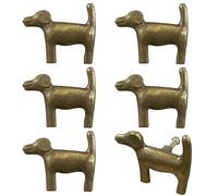 Adorable Golden Retriever Cabinet Knobs, 6Pcs Bronze Dog Single Hole Drawer Pull, Fun Pet Handles for Puppy-Themed Dresser Closet Cupboard Wardrobe Bathroom Kitchen(Zinc Alloy)