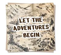 Adorable Good Luck or Well Wishes Card For A Loved One - Travel, Exploration, New Chapter, Love - Let The Adventure Begin - For a Special Someone, Friend, Bestie, Partner, Husband, Wife, Family, Other