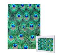Adorable Green Peacock,500 Pieces Wooden Jigsaw Family Game Jigsaw Puzzles for Adults Teens