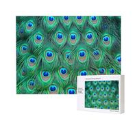 Adorable Green Peacock,500 Pieces Wooden Jigsaw Family Game Jigsaw Puzzles for Adults Teens Home Decor