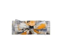 Adorable Grey And Yellow Abstract Art Painting Print Baby Bow Headband â€“ Cute Delicate Hairband â€“ Soft Stretchy Princess Headbands