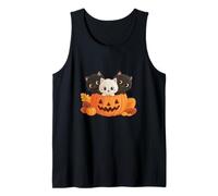 Adorable Halloween Cats in Pumpkin Spooky Season Tank Top