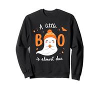 Adorable Halloween Ghost A Little Boo Is Almost Due Cute Sweatshirt