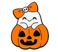 Adorable Halloween Specters With Pumpkin Cartoon Brooch Alloy Jewelry For Costumes And Outfits Funny Halloween Chest Badge