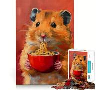 Adorable Hamster Spaghetti Teenager Jigsaw Puzzles 1000 Pieces Brain Think Neat Cut Real Challenge Great Gift (38x52cm)