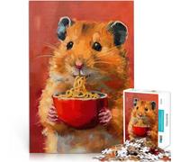 Adorable Hamster Spaghetti1000 Piece Jigsaws for teenagers Puzzle Pattern assembly Every Piece is Unique - Challenging Family Fun Game 38x26cm