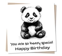 Adorable Happy Birthday Panda Card For a Special Someone - You Are So Beary Special - Funny, Humour - Animals, Nature, Cute, Animal Lover - For a Loved One, Friend, Bestie, Family