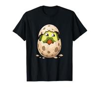 Adorable Hatching Dino Baby in Speckled Egg T-Shirt